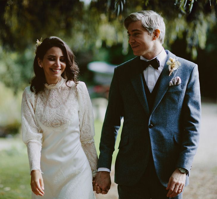 British tweed countryside wedding complete with Vintage Fun Fair | Sandra Mansour Dress | Hunter Wellies | Marleybrook House | Hunter Wellies | Images by David Jenkins