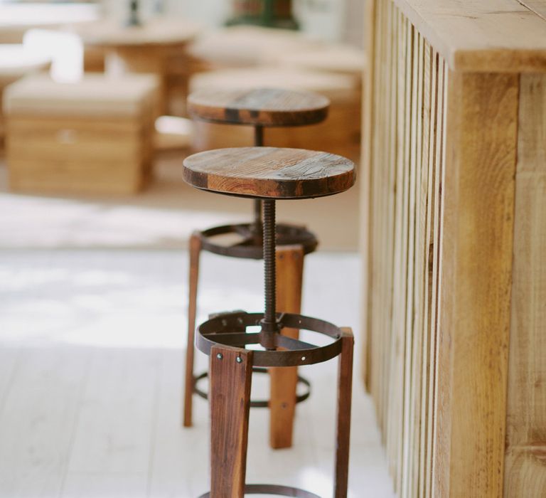 Decor by Venue. British tweed countryside wedding complete with Vintage Fun Fair | Sandra Mansour Dress | Hunter Wellies | Marleybrook House | Hunter Wellies | Images by David Jenkins