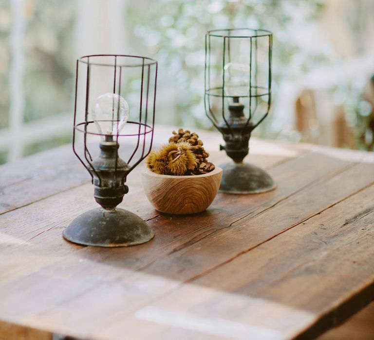 Decor by Venue. British tweed countryside wedding complete with Vintage Fun Fair | Sandra Mansour Dress | Hunter Wellies | Marleybrook House | Hunter Wellies | Images by David Jenkins