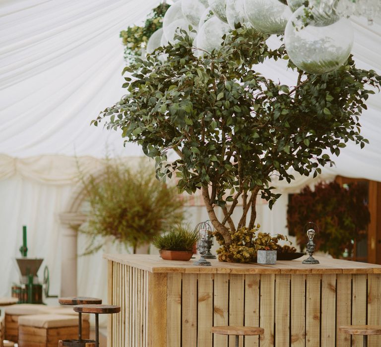 Decor by Venue. British tweed countryside wedding complete with Vintage Fun Fair | Sandra Mansour Dress | Hunter Wellies | Marleybrook House | Hunter Wellies | Images by David Jenkins