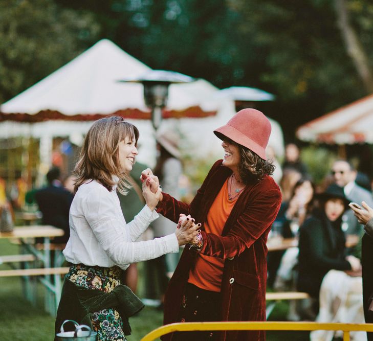 Hats. British tweed countryside wedding complete with Vintage Fun Fair | Sandra Mansour Dress | Hunter Wellies | Marleybrook House | Hunter Wellies | Images by David Jenkins