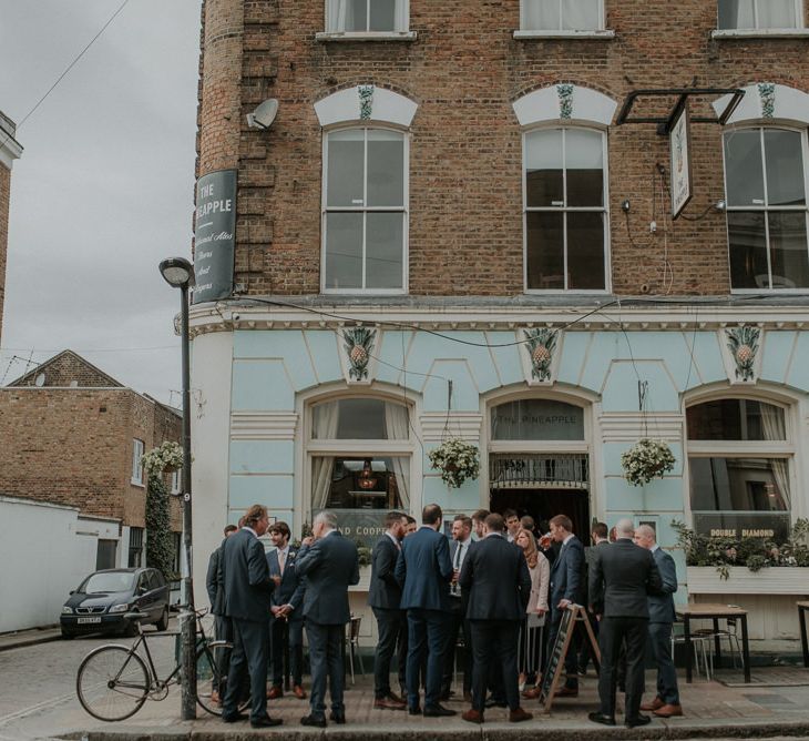 Pre-Ceremony Drink With Guests For London Wedding