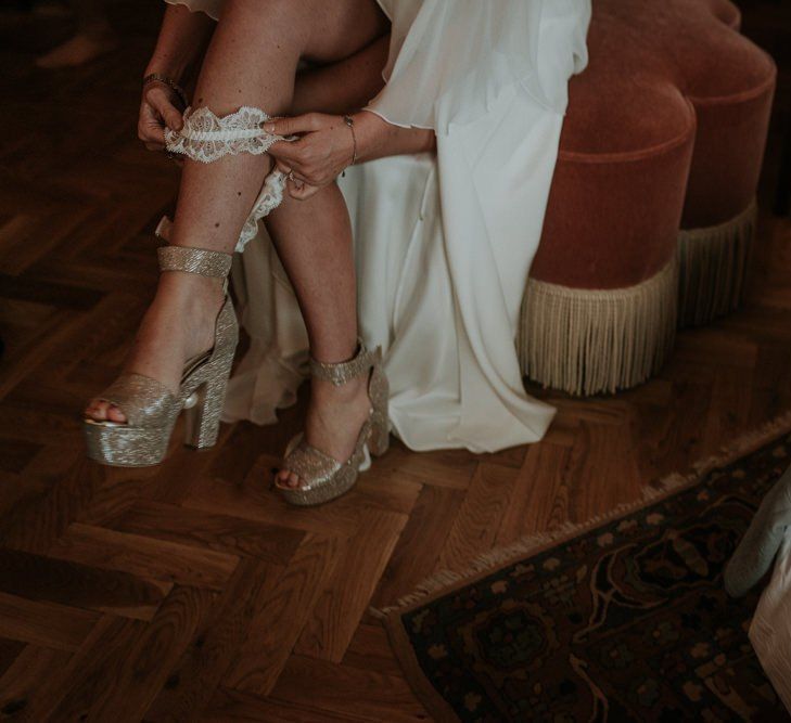 Gold Wedding Shoes For Stylish Bride