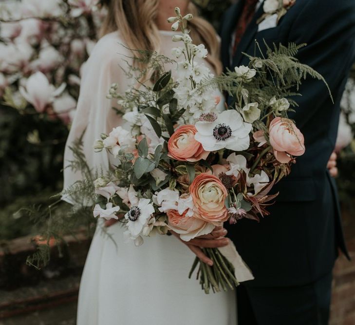 Wedding Bouquet with Anemones &amp; Ranunculus Flowers