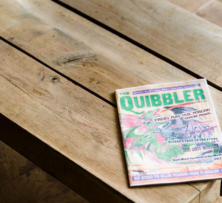 Quibbler Harry Potter Wedding Program