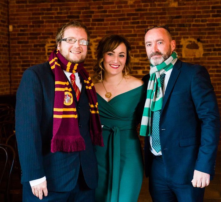 Wedding Guests in Harry Potter House Colours