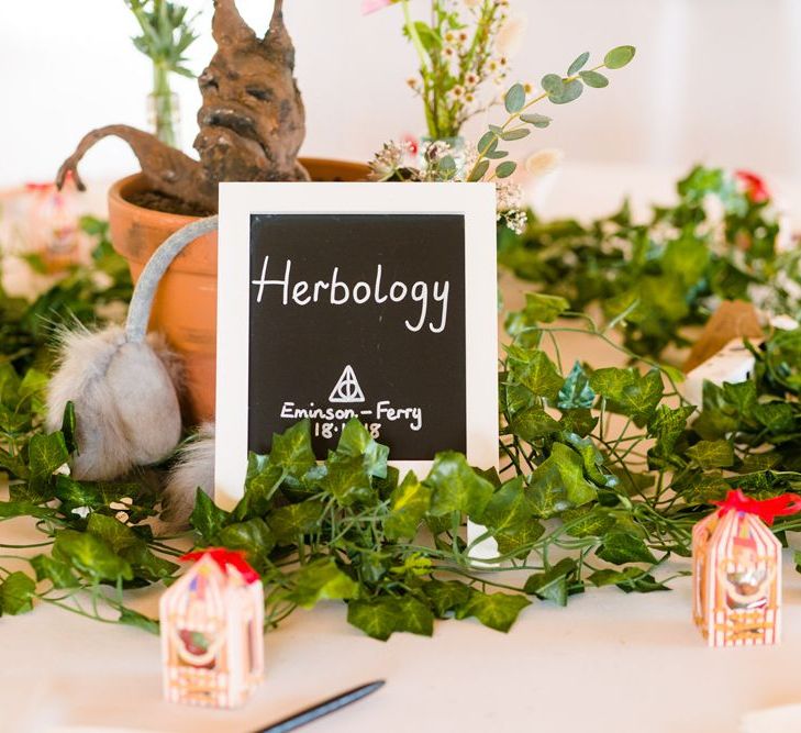 Herbology Harry Potter Wedding Decor