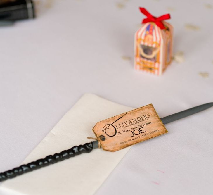 DIY Wand Wedding Favours for Harry Potter Wedding Theme