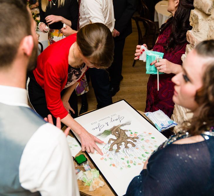 Tree Stamp Alternative Wedding Guest Book