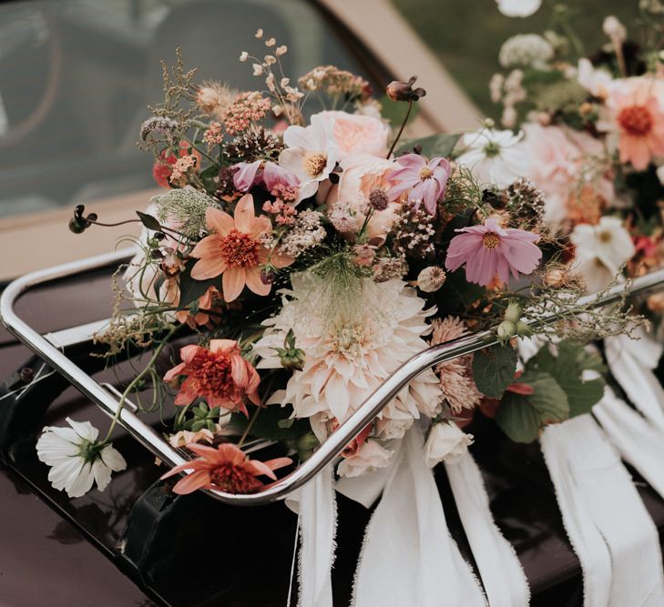 Homegrown Pink and Blush Flowers Wedding Arrangement