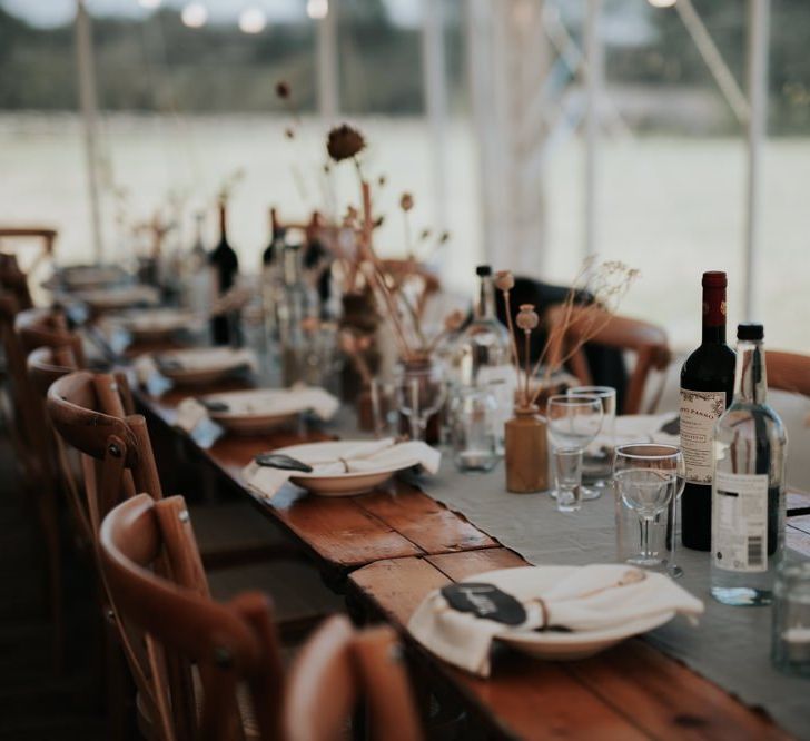 Table Plan at Home Made Summer Marquee Wedding