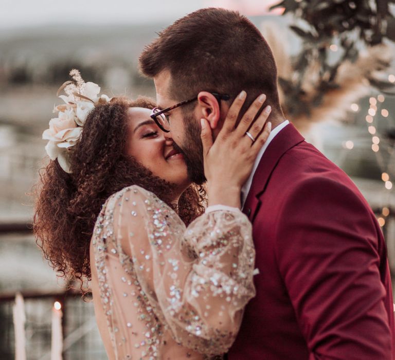 You may now kiss the bride wedding ceremony moment