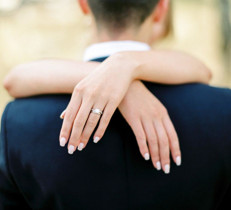 Diamond Engagement Ring | Pastel Blue &amp; Green, Romantic, Destination Wedding at Corfu Luxury Villas, Planned by Rosmarin Weddings &amp; Events | Mikhail Balygin Fine Art Wedding Photographer