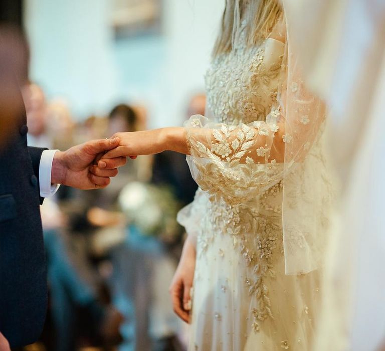 Apache By Jenny Packham Wedding Dress With Bell Sleeves // Image By Eneka Stewart Photography