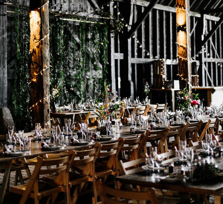 Barn Wedding Reception Decor at Elmley Nature Reserve