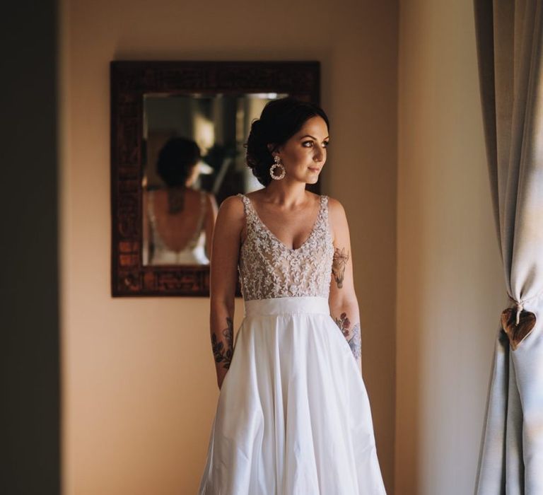 A-Line Bridal Dress For Wedding With Polaroid Guest Book