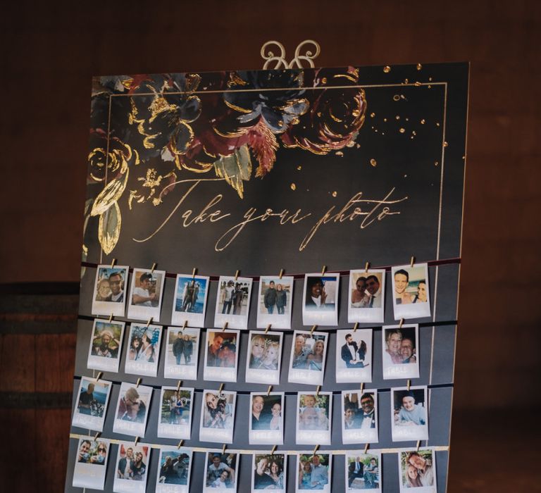 Polaroid Guest Book And Table Plan/Favours For Guests