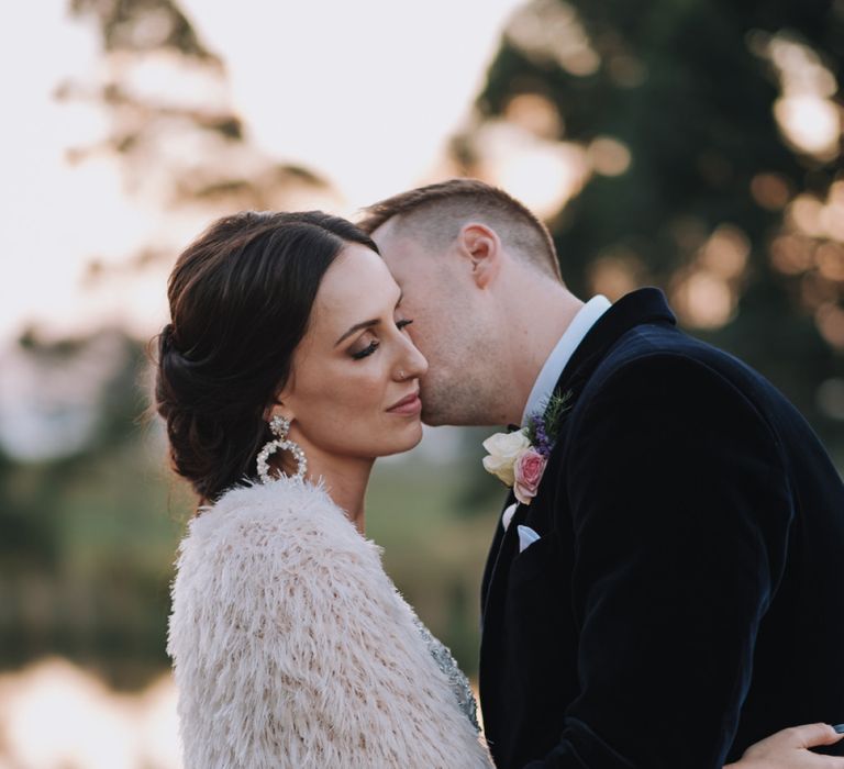 Faux Fur Bridal Cover-up For South African Wedding