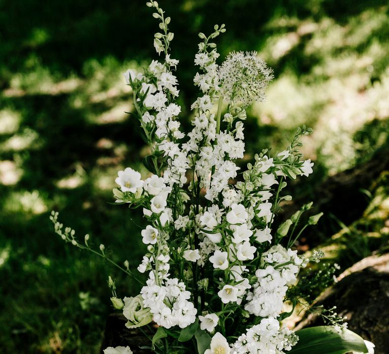 Bride In Floral Dress By Stephanie Allin Festival Wedding With Food Trucks &amp; Outdoor Ceremony With Geo Dome Tent Baya Hire Epic Love Story Photography