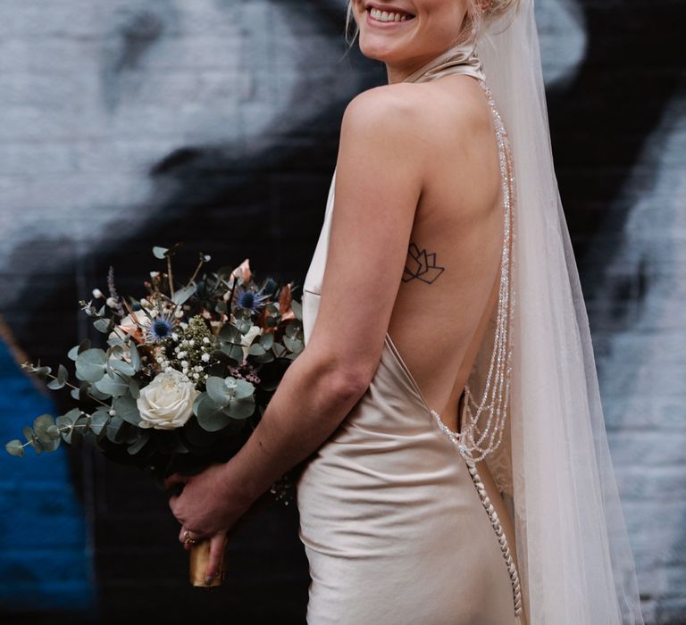 London Fields Brewery Wedding With Bride In Bespoke Dress By Katrine Mikklesen And Images From Taylor Hughes Photography