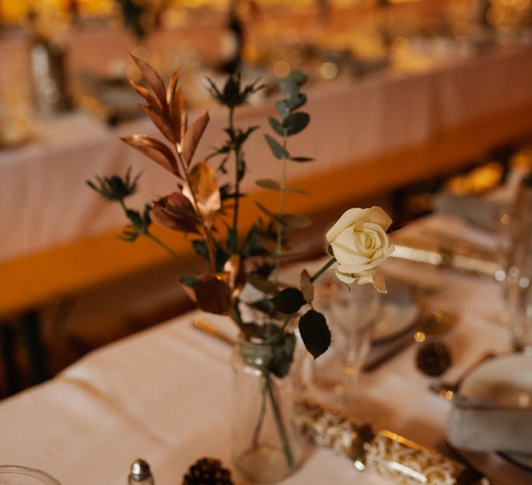 Christmas London Fields Brewery Wedding With Bride In Bespoke Dress By Katrine Mikklesen And Images From Taylor Hughes Photography