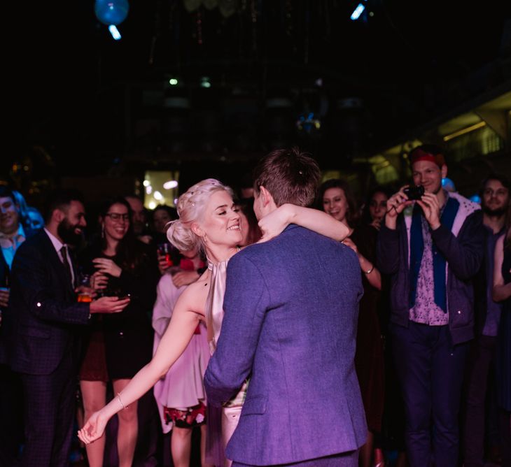 Wedding Ceilidh // London Fields Brewery Wedding With Bride In Bespoke Dress By Katrine Mikklesen And Images From Taylor Hughes Photography