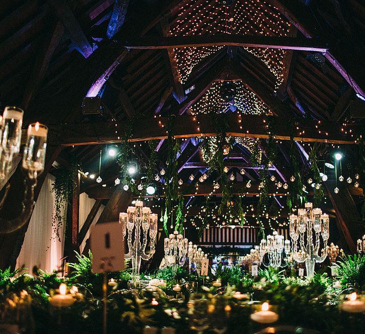 Botanical Black Tie Wedding at Rivington Hall Barn with Acrylic Candelabras &amp; Louis Ghost Chairs | Lawson Photography | Ever After Videos