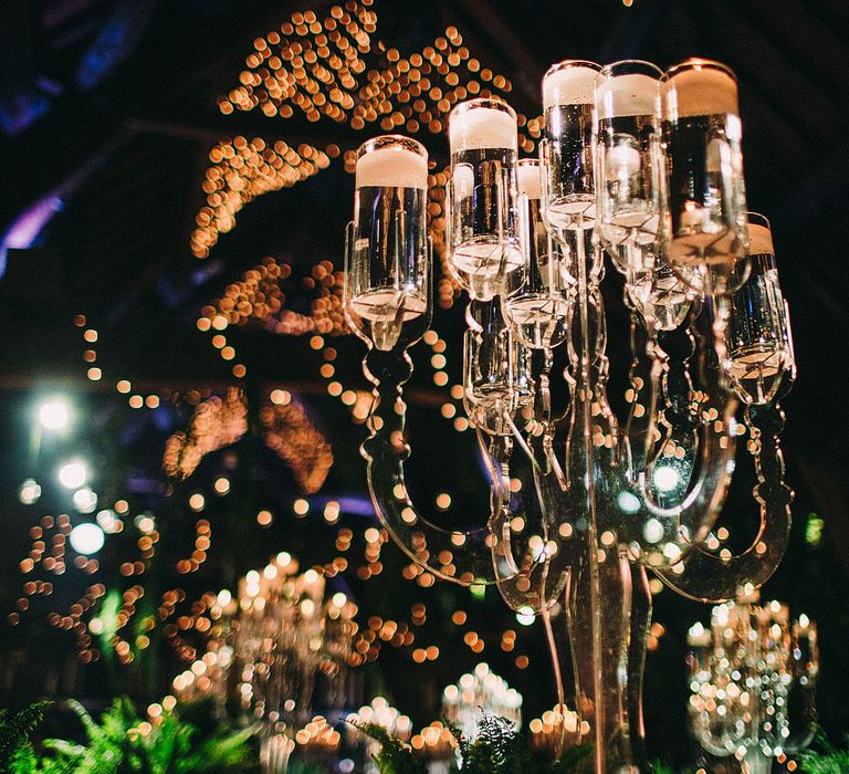 Botanical Black Tie Wedding at Rivington Hall Barn with Acrylic Candelabras &amp; Louis Ghost Chairs | Lawson Photography | Ever After Videos