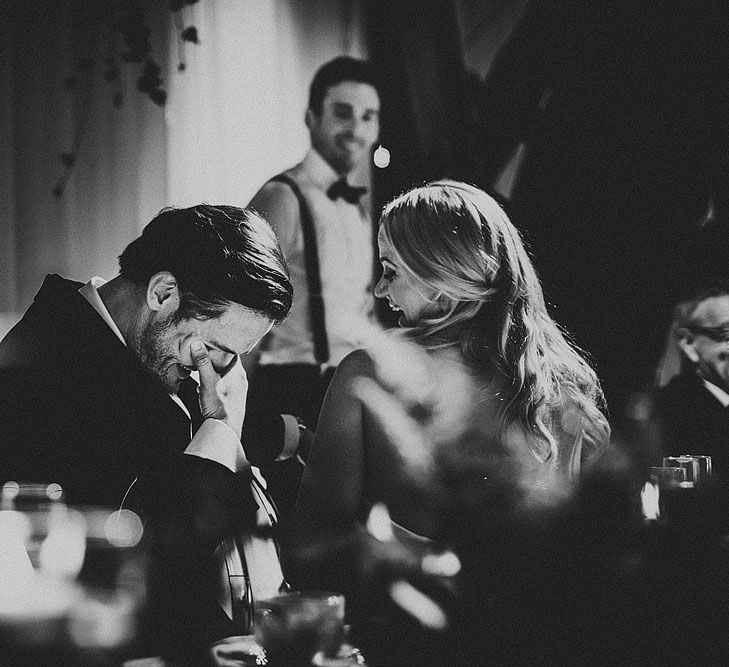 Speeches | Botanical Black Tie Wedding at Rivington Hall Barn with Acrylic Candelabras &amp; Louis Ghost Chairs | Lawson Photography | Ever After Videos