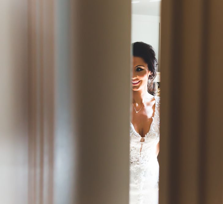 Bride Getting Ready For Wedding // Le Petit Chateau Northumberland Wedding Venue For Fun Wedding With Two Brides And Images From Willo Photography