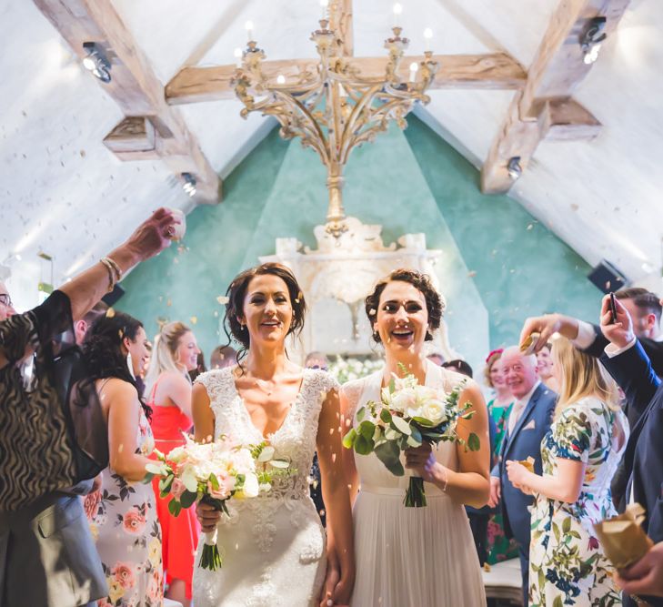 Just Married // Le Petit Chateau Northumberland Wedding Venue For Fun Wedding With Two Brides And Images From Willo Photography