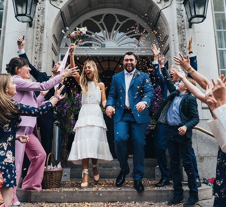 Bride and Groom Exit Town Hall