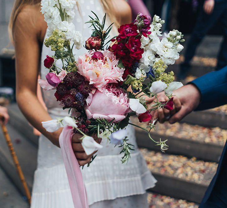 Pink Flower Bouquet From Garden