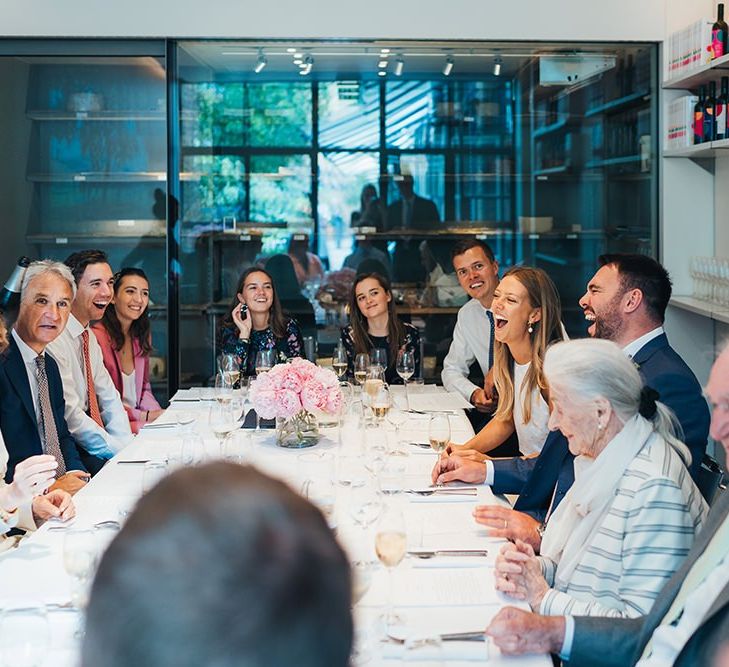 Guests Enjoy Wedding Lunch