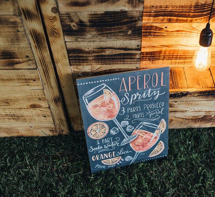 Aperol Spritz Chalkboard Bar Sign