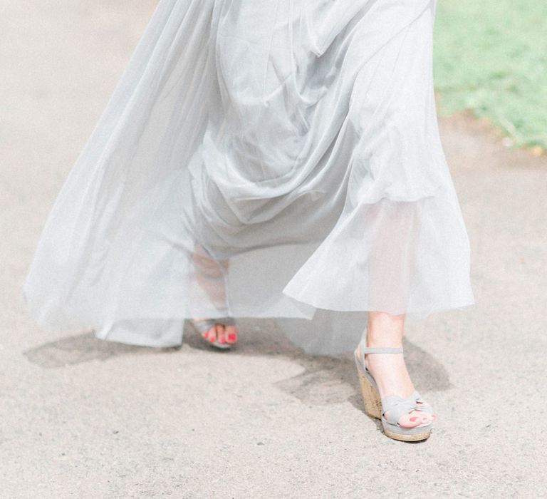 Bridesmaid in Grey Sequin and Tulle MAYA Dress