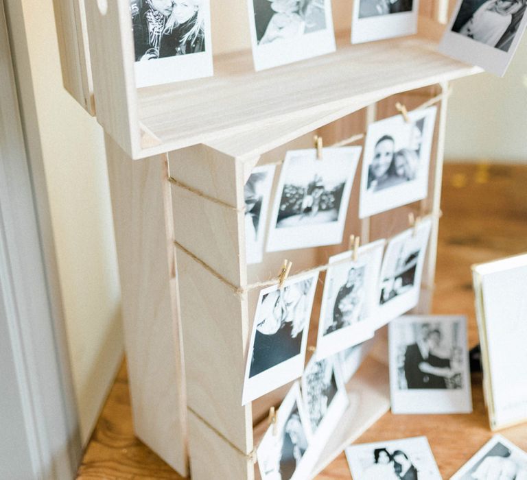 Wooden Crate Polaroid Wedding Decor