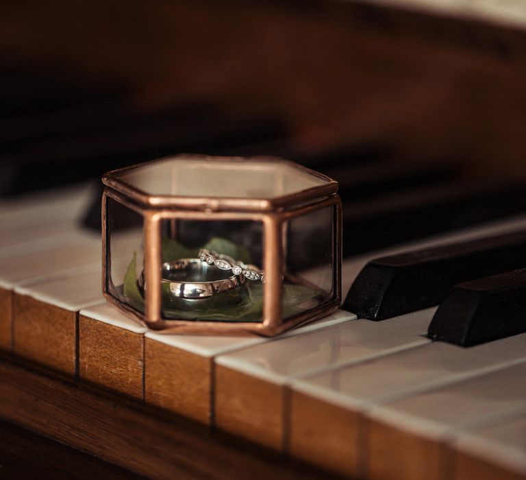 Ring Box In Gold and Glass