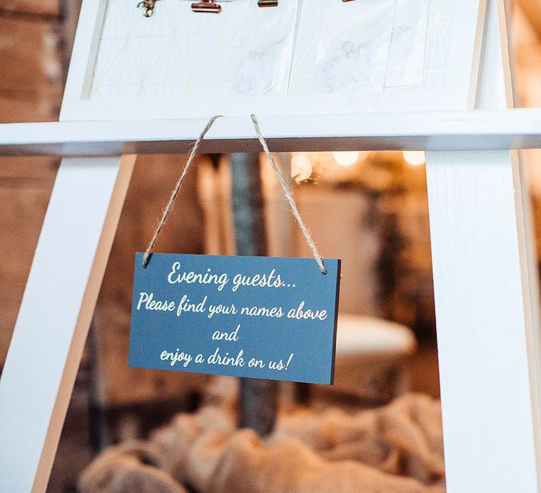 Wedding Signs For Evening Guests