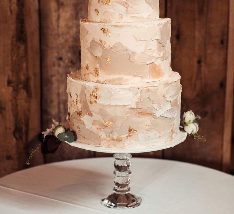 Tiered Blush Wedding Cake