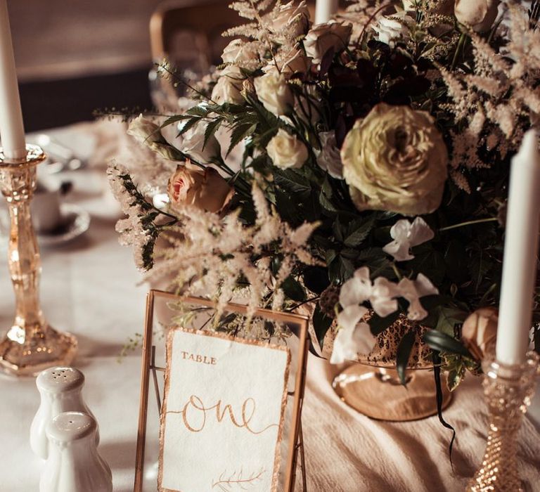 Wedding Table Names In Frames For Barn Wedding