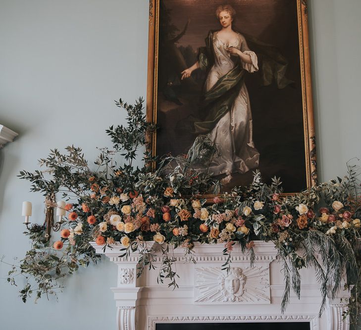 Flower Decoration for Ceremony Room at Kirtlington Park Wedding Venue