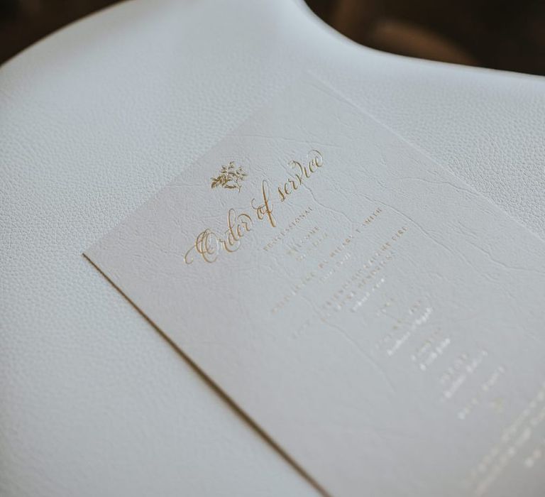 Wedding Stationery Order Of Service