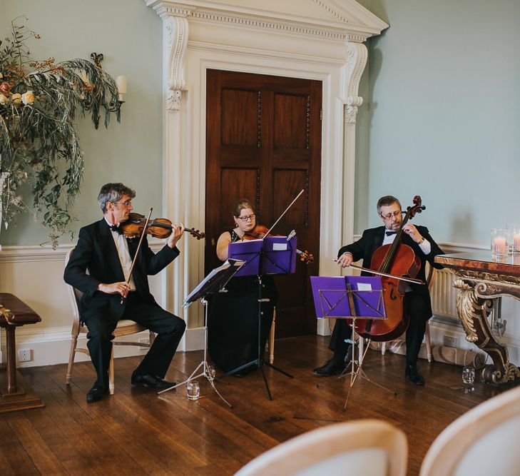 String Instruments Play During Wedding Ceremony at Oxfordshire Wedding Venue