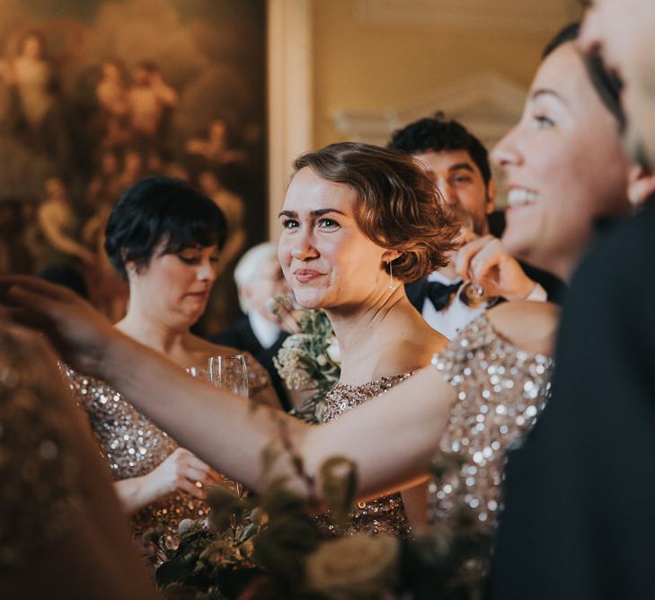 Wedding Guests Mingle After Ceremony