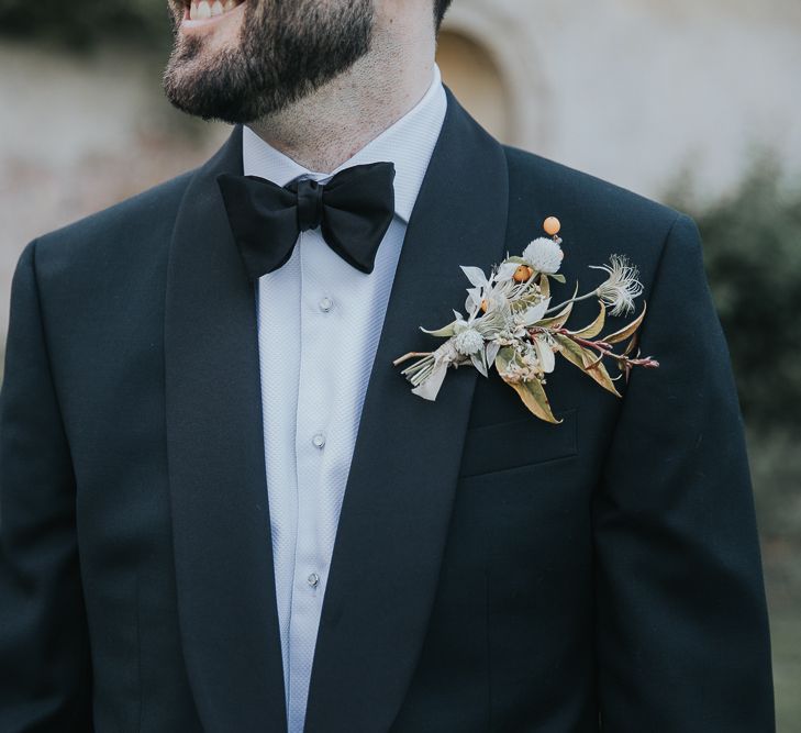 Groom In Tux With Buttonhole