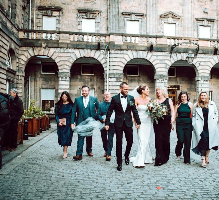 Nine weddings guests at stylish Edinburgh elopement