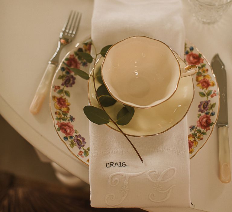 Place Setting with Personalised Napkins