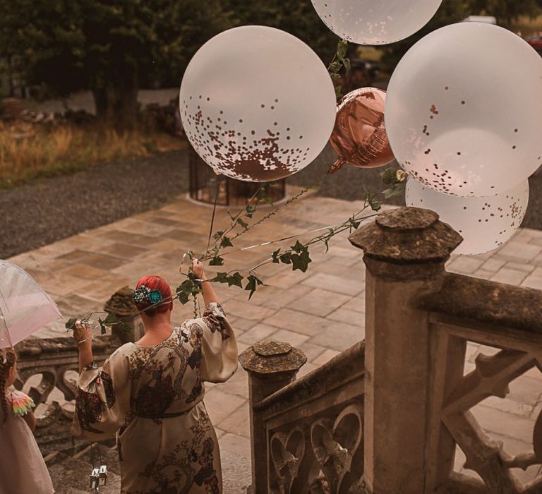 Giant Balloons on Ivy Covered Sting