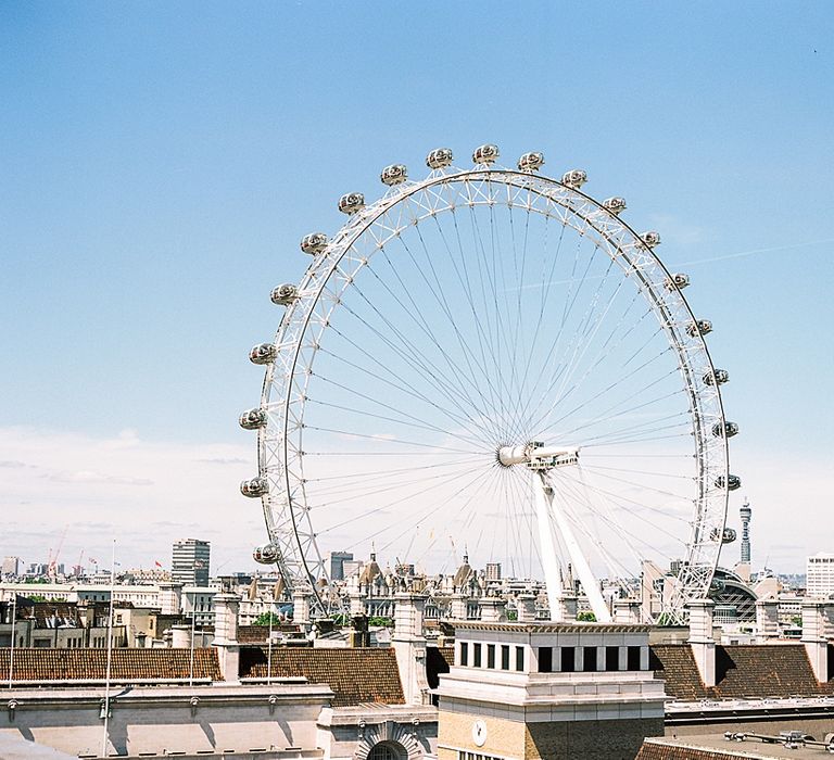 London Eye | Elegant White, Green &amp; Gold Wedding with Succulent &amp; Foliage Decor at ICA in London City | Kylee Yee Fine Art Photography